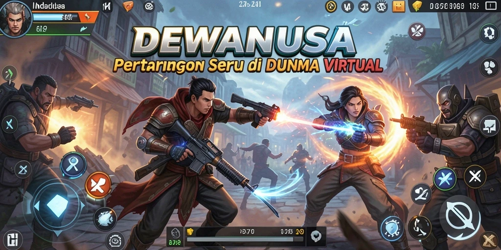 Screenshot DEWANUSA menampilkan aksi seru dalam pertarungan Fighting.