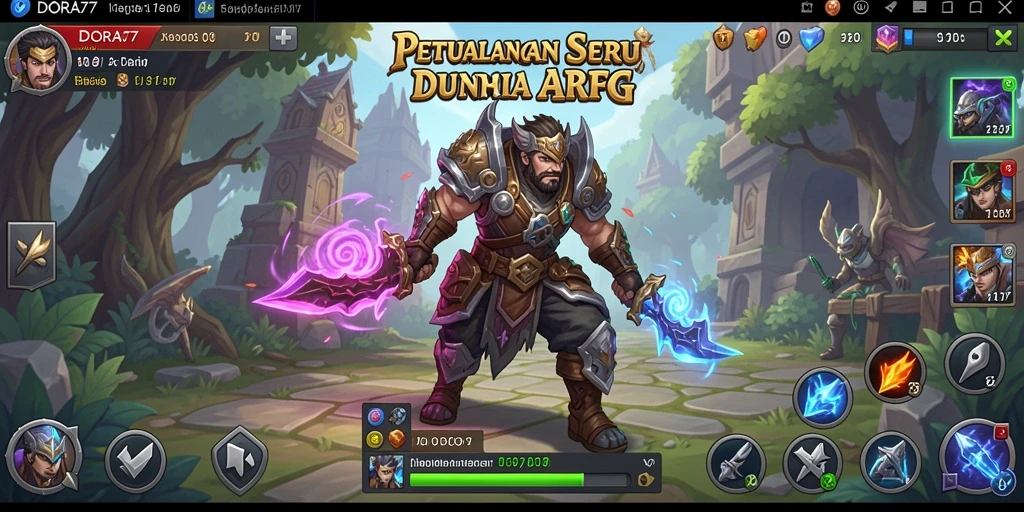 Tampilan gameplay menarik dengan aksi pertarungan yang memukau.