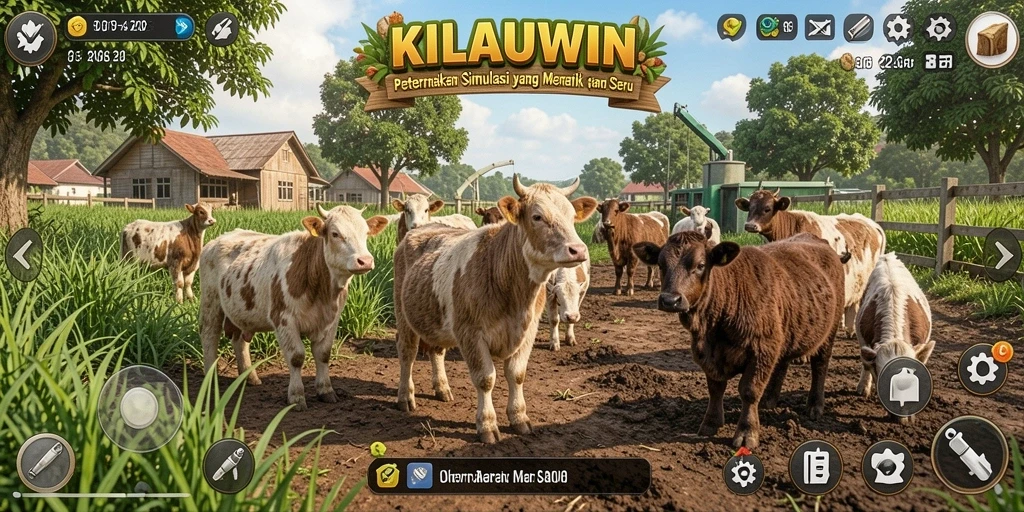 Tangkapan layar menunjukkan pemain sedang panen hasil pertanian di KILAUWIN.