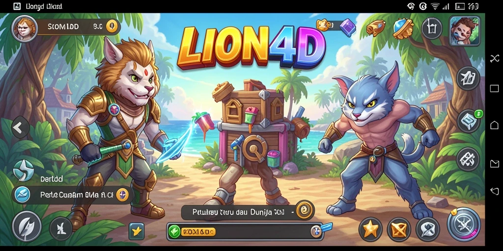 Tampilan gameplay seru dan menarik dalam LION4D.