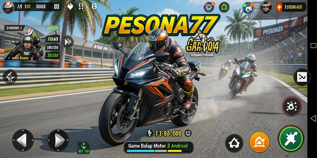 Gameplay PESONA77 yang mendebarkan dalam balapan motor.